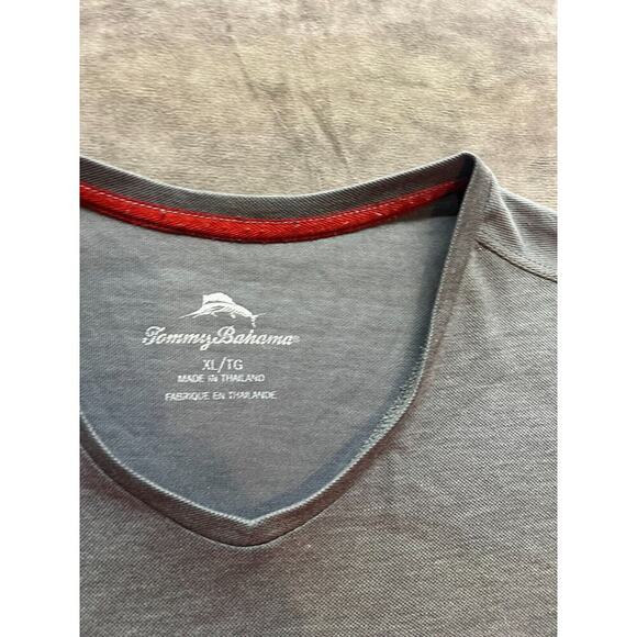 Tommy Bahama Men's SZ‎ XL V-Neck T-Shirt Gray - Picture 3 of 5